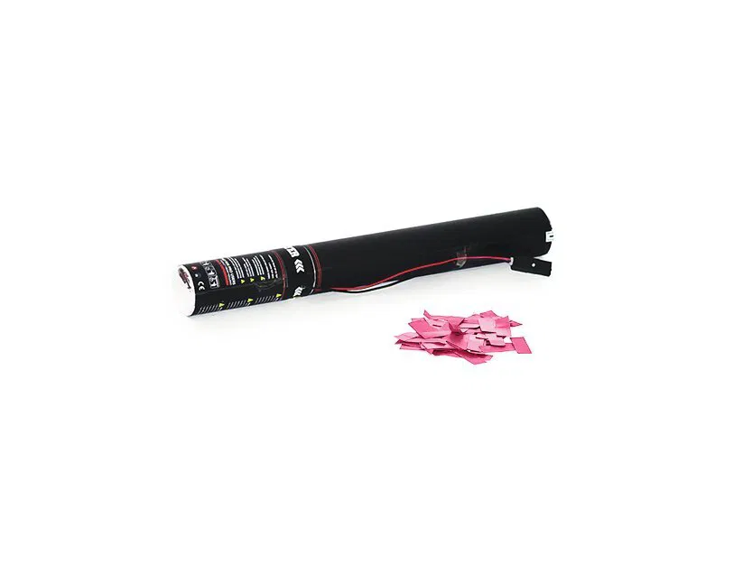 Canon à confettis électrique 50 cm (rose)