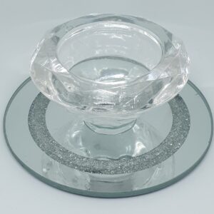 Photophore diamant sur miroir rond
