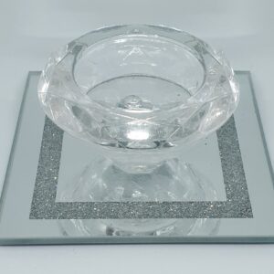 Photophore diamant sur miroir carré