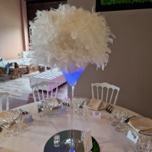 Boule de plumes  blanche