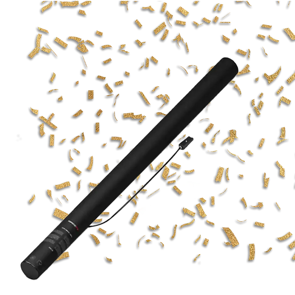 Canon à confettis électrique 80 cm (Doré)
