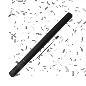 Canon à confettis électrique 80 cm (argent)