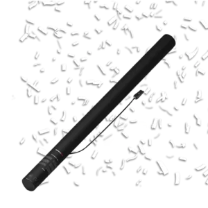 Canon à confettis électrique 80 cm (blanc)