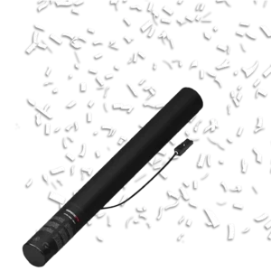 Canon à confettis électrique 50 cm (blanc)