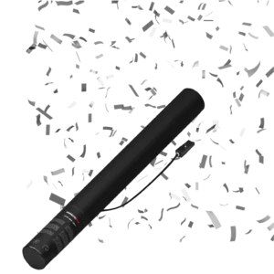 Canon à confettis électrique 50 cm (argent)