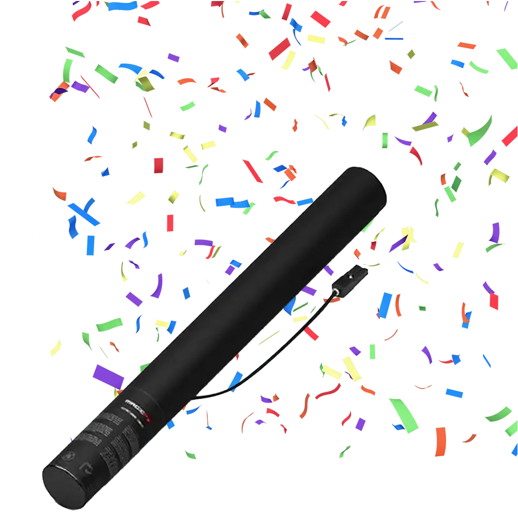 Canon à confettis électrique 50 cm (multicouleur)