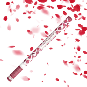 Canon à confettis pétale rouge 80 cm