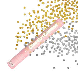 Canon à confettis Doré et Argenté 40 cm