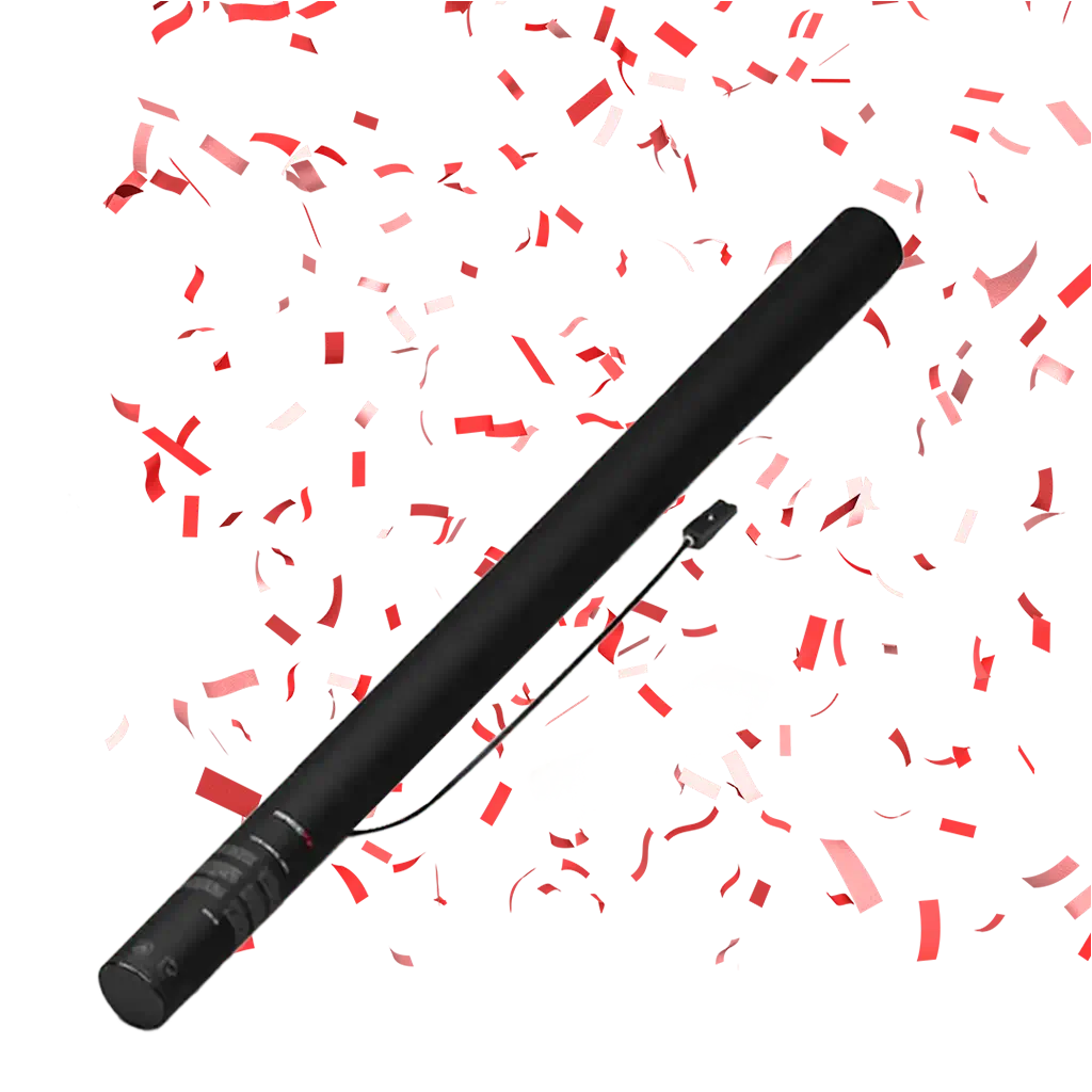 Canon à confettis électrique 80 cm (rouge)