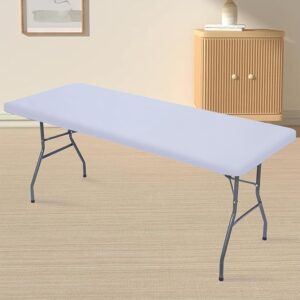Couveture en lycra pour table rectangulaire blanche