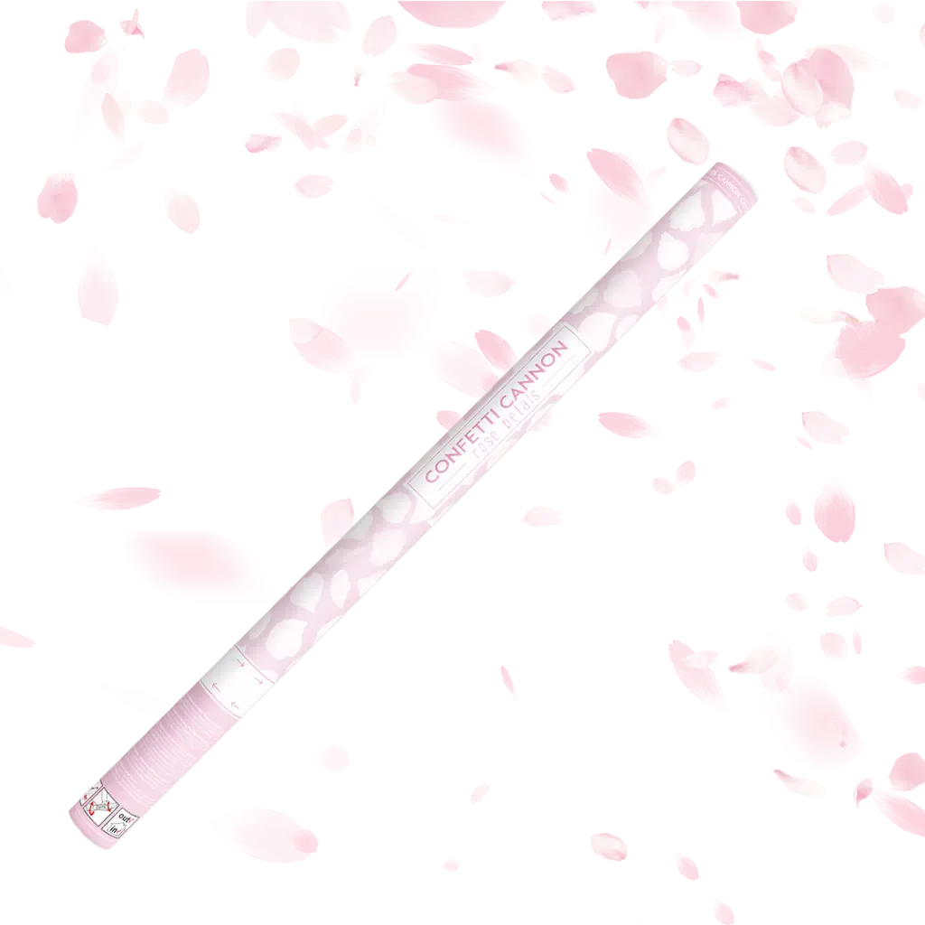 Canon à confettis pétale blanche 80 cm
