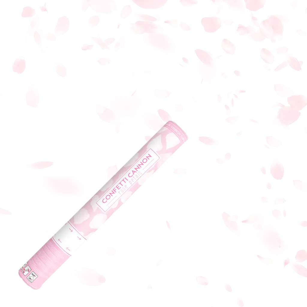 Canon à confettis pétale blanche 40 cm