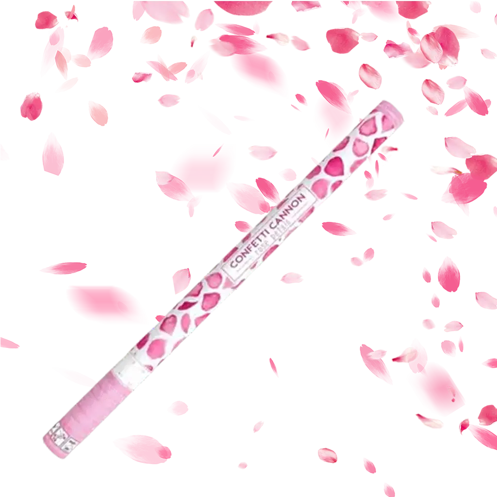 Canon à confettis pétale rose 80 cm