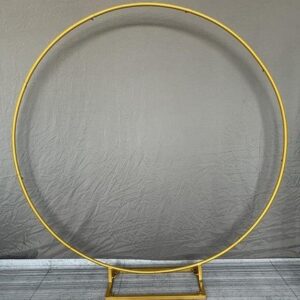 Arche ronde en acier doré