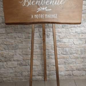 Panneau en bois "Bienvenue à notre mariage" Modèle B