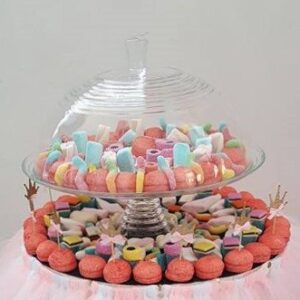 Plateau avec cloche en verre