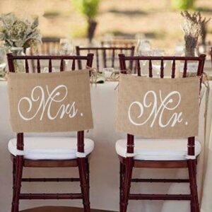 Dos de chaise en toile de jute Mr & Mrs