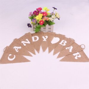 Guirlande en toile de jute "Candy Bar"