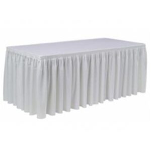 Nappe blanche buffet juponnée