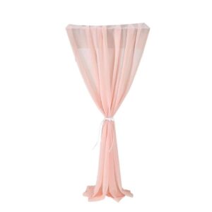 Chemin de table en mousseline rose/pêche