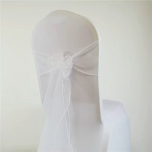 Nœud de chaise en organza blanc