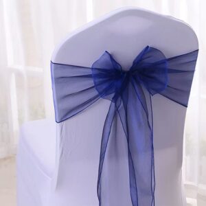 Nœud de chaise en organza bleu