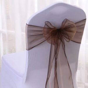 Nœud de chaise en organza chocolat