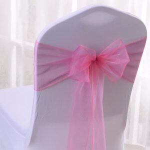 Nœud de chaise en organza fushia