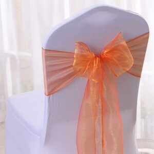 Nœud de chaise en organza orange