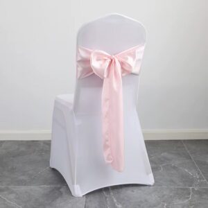 Nœud de chaise en satin rose clair