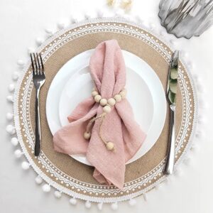 Serviettes en gaz de coton vieux rose