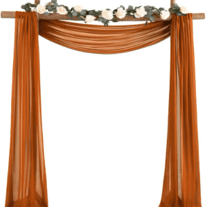 Voilage en mousseline terracota