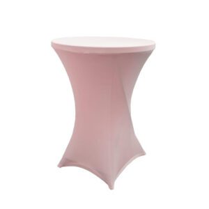 Housse table mange debout rose