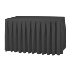 Nappe noir buffet juponnée