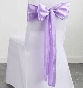 Noeud de chaise en satin mauve